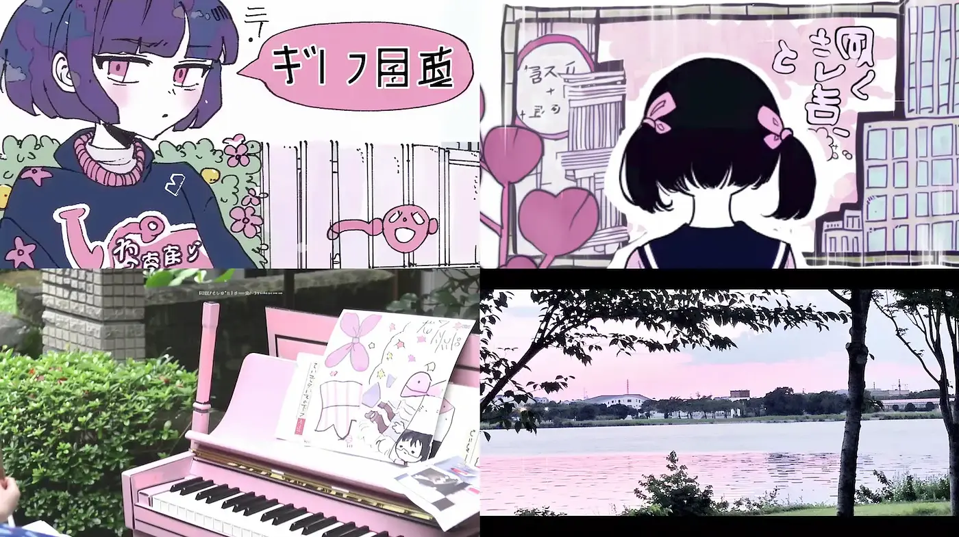 Whimsical pastel dreamscape with a nostalgic aura - Midjourney sref style