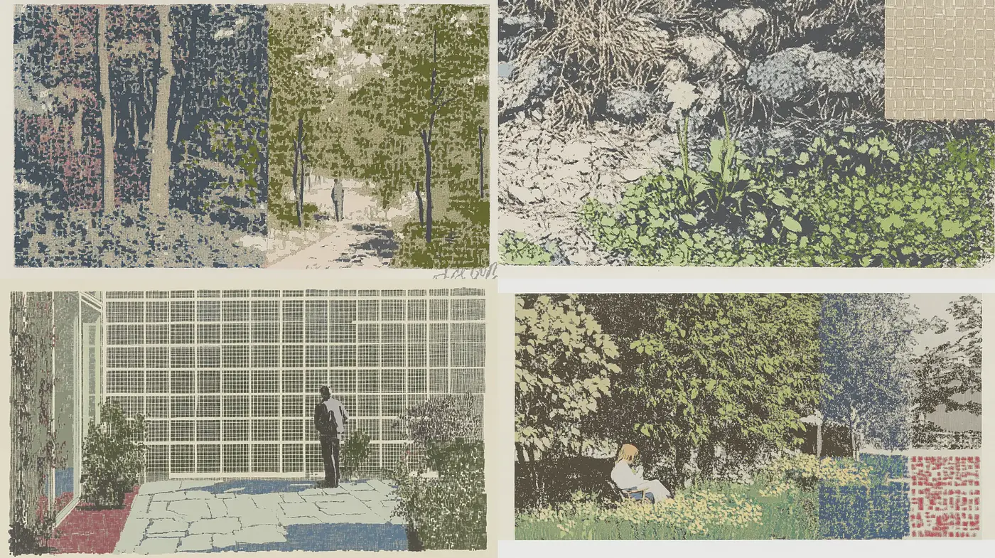 Subdued Tones and Textured Impressions: A Study in Contemporary Serenity - Midjourney sref style