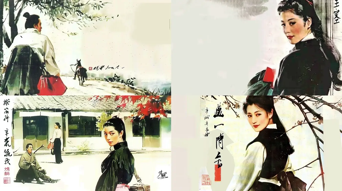 Elegant Fusion of Asian Traditional Art with Contemporary Flair - Midjourney sref style