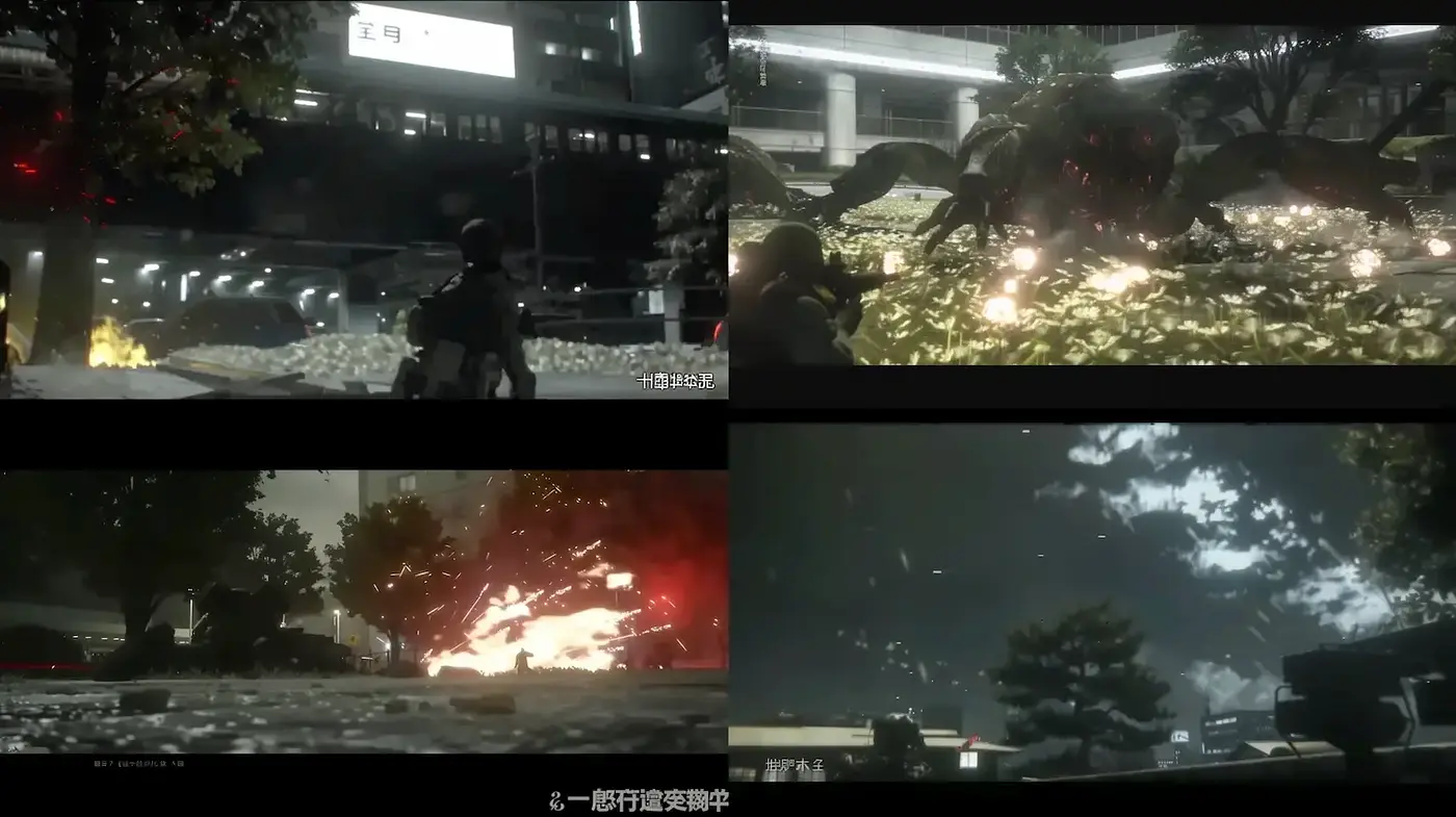 Dynamic and Tension-filled Urban Combat Scene with Impressive Visual Depth - Midjourney sref style