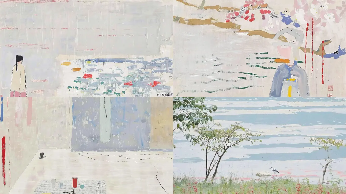 Serenely Abstract Pastel Interpretations - Midjourney sref style