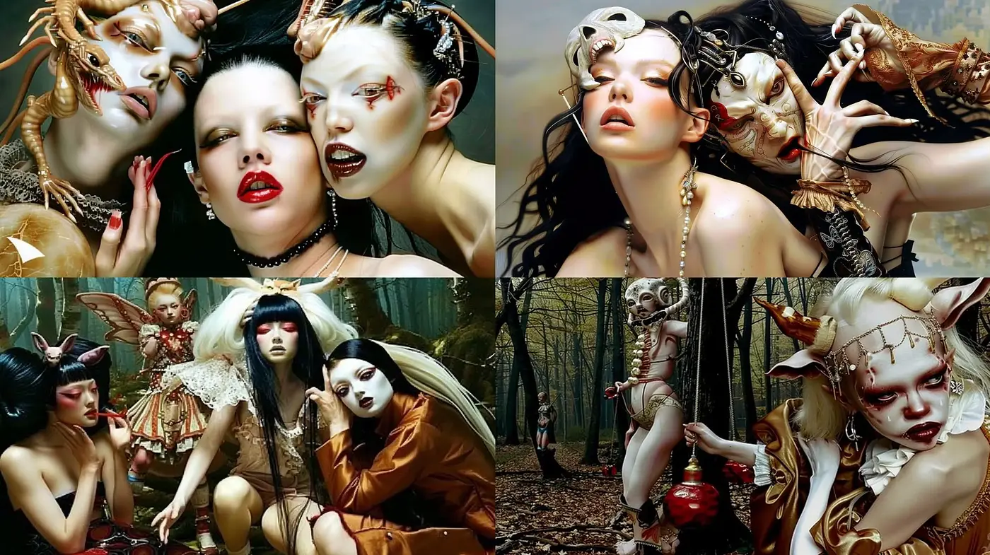 Ethereal Enchantment in Surrealist Fantasy - Midjourney sref style