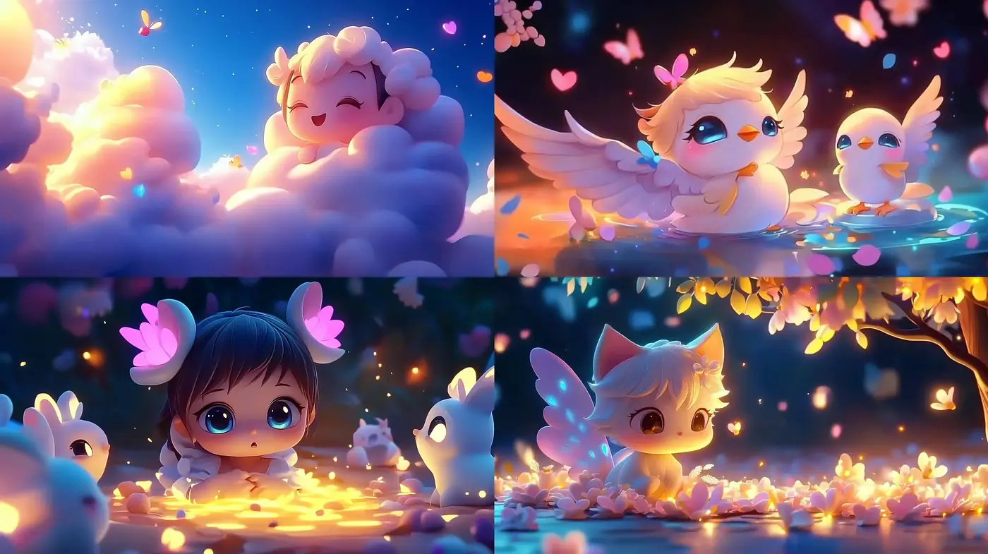 Enchanted Twilight Whimsy: A Magical Digital Art Aesthetic - Midjourney sref style