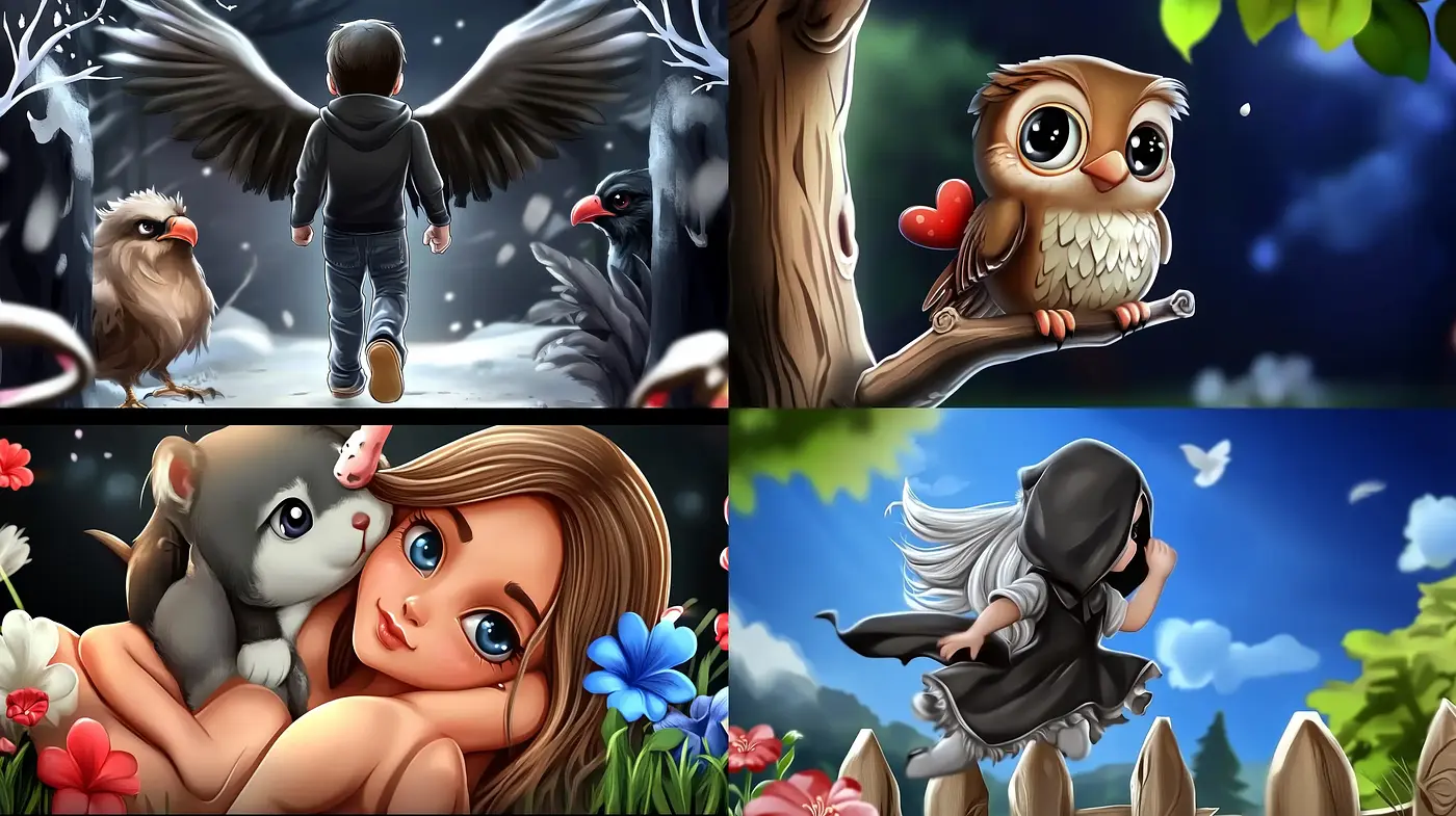 Enchanted Whimsy: A Vivid Storybook Illustration Series - Midjourney sref style