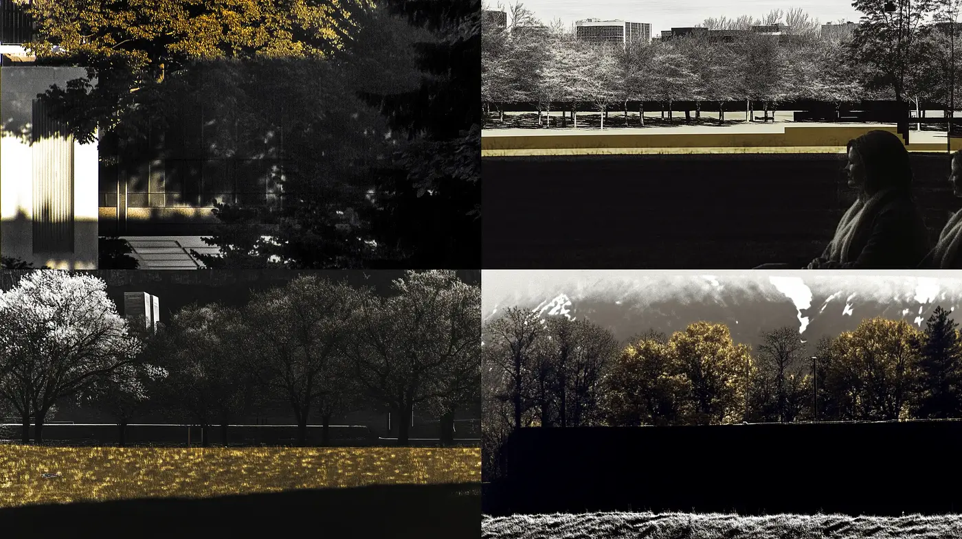 Monochromatic Moods of Melancholy and Serenity - Midjourney sref style