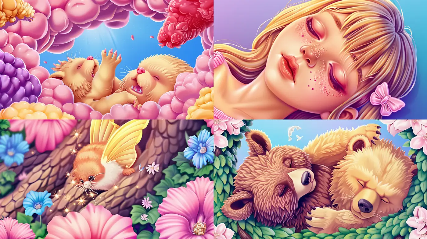 Dreamlike Serenity in Vivid Pastel: A Cohesive Stylistic Ode to Softness and Whimsy - Midjourney sref style