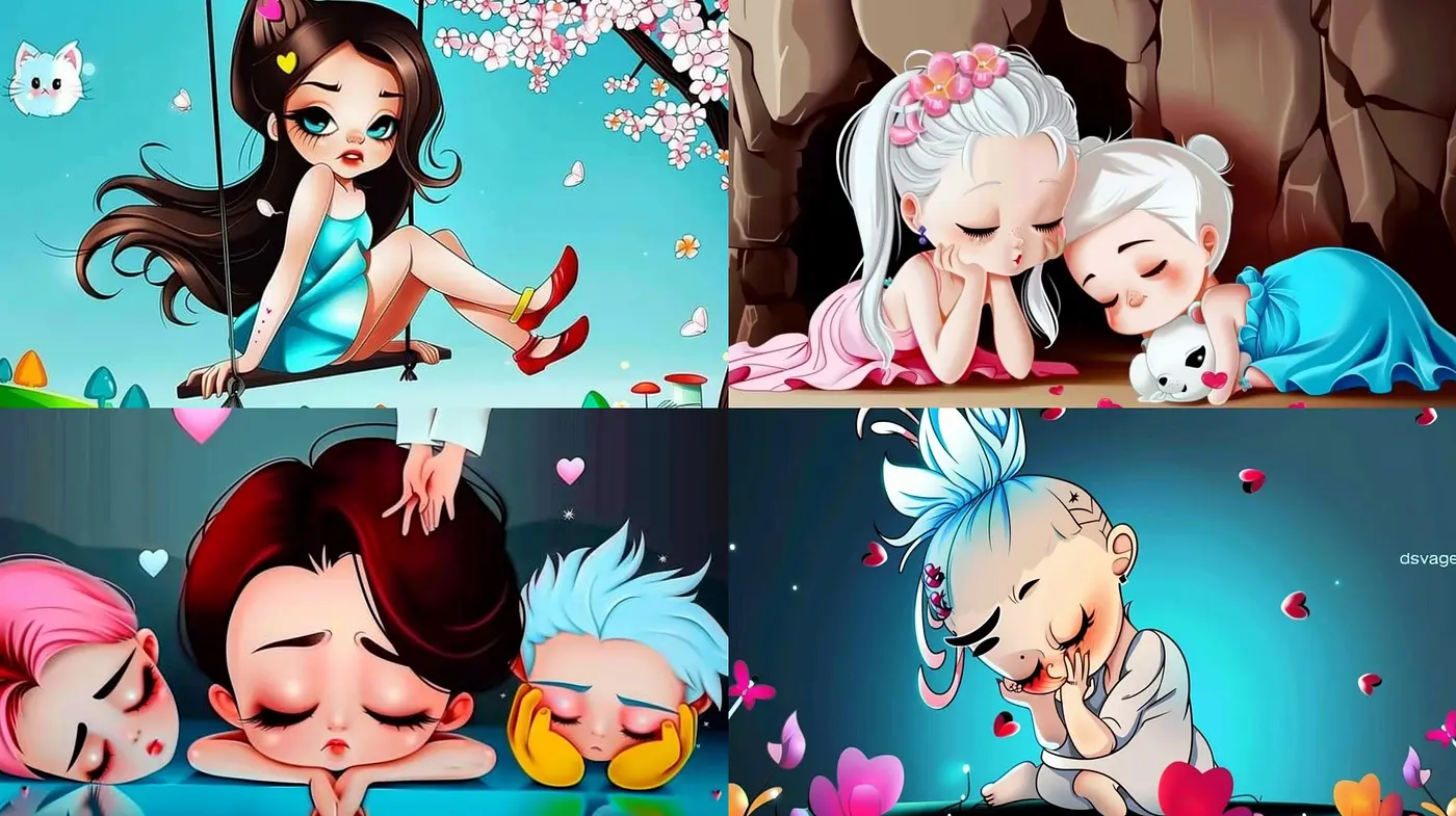 Colorful Modern Chibi Art with a Heartwarming Whimsical Essence - Midjourney sref style