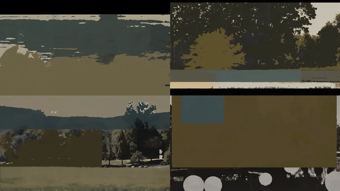 Layered Views with a Muted Color Composition and a Distinctive Textural Quality - Midjourney sref style