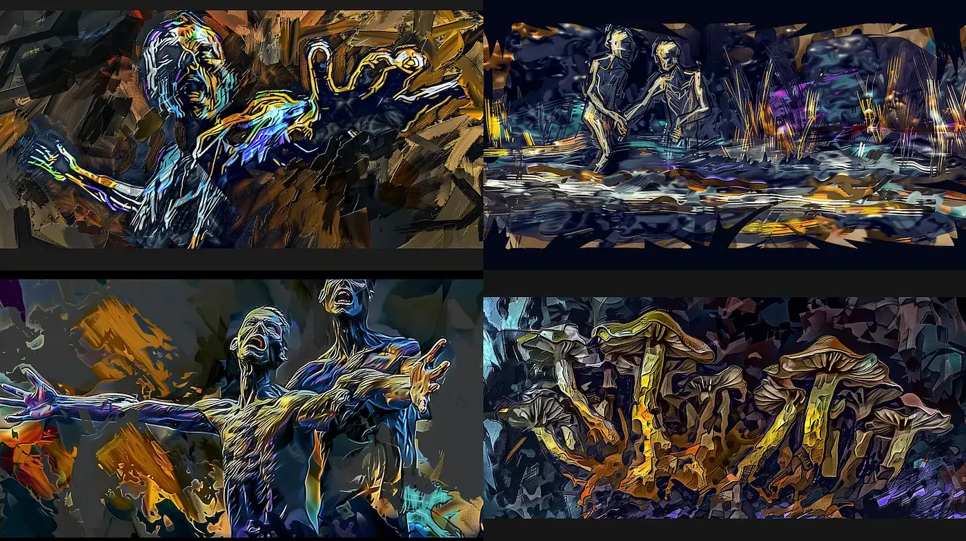 Ethereal and Surreal Expression in Abstract Forms - Midjourney sref style
