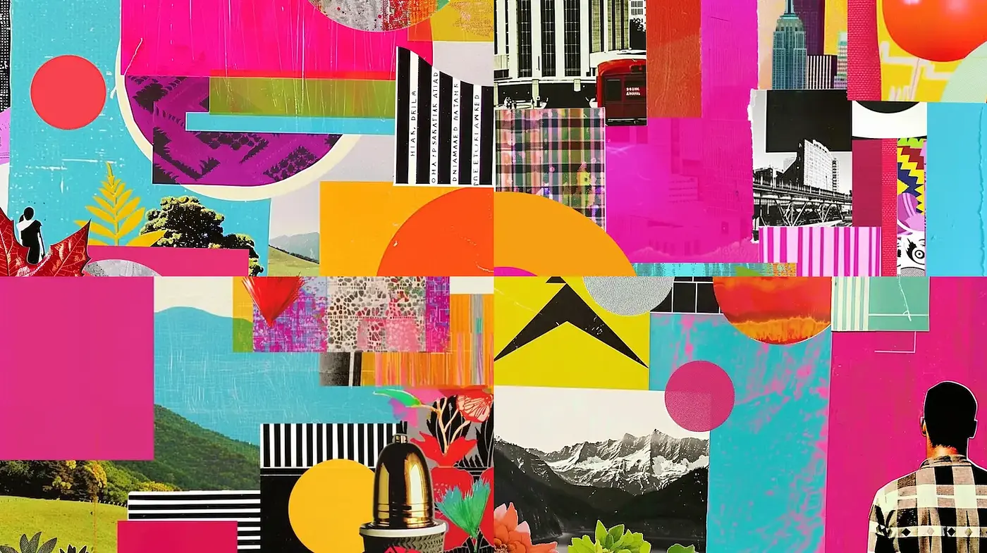 Vibrant Collage with a Modern Eclectic Vibe - Midjourney sref style