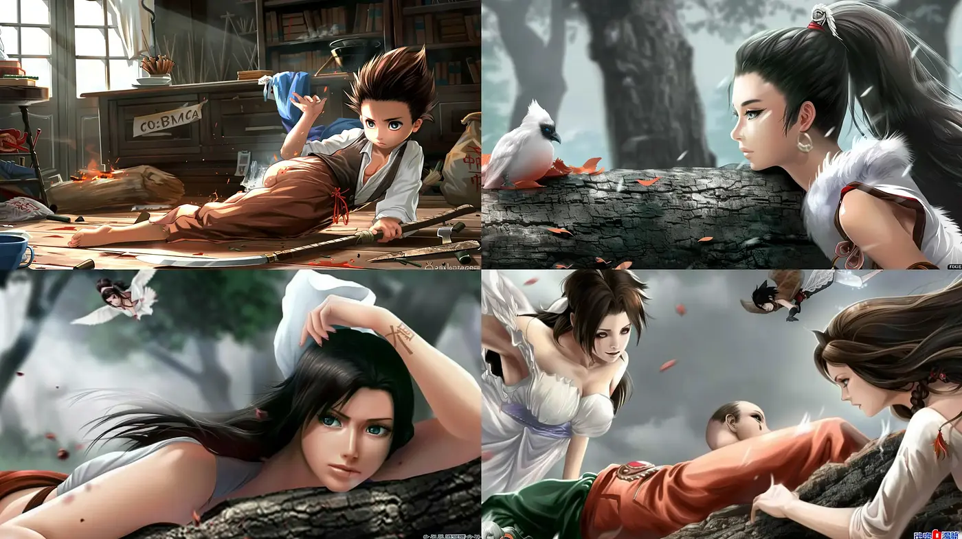 Ethereal Anime Elegance with a Classic Painterly Touch - Midjourney sref style