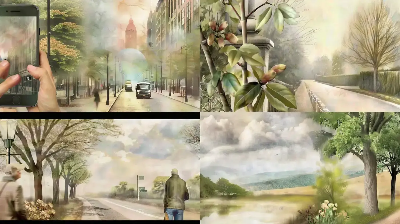 Ethereal Landscapes with a Touch of Nostalgia and Serenity - Midjourney sref style