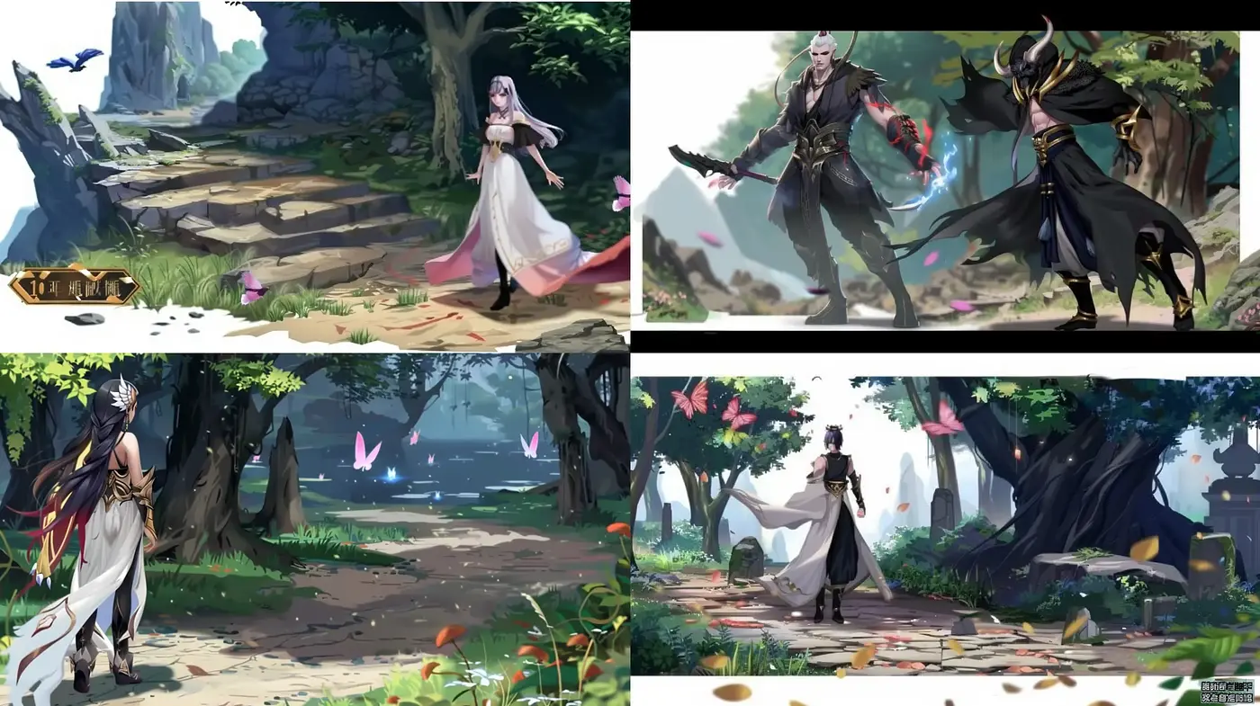Enchanted Forest Tales: A Fusion of Ethereal Elements and Digital Paint - Midjourney sref style