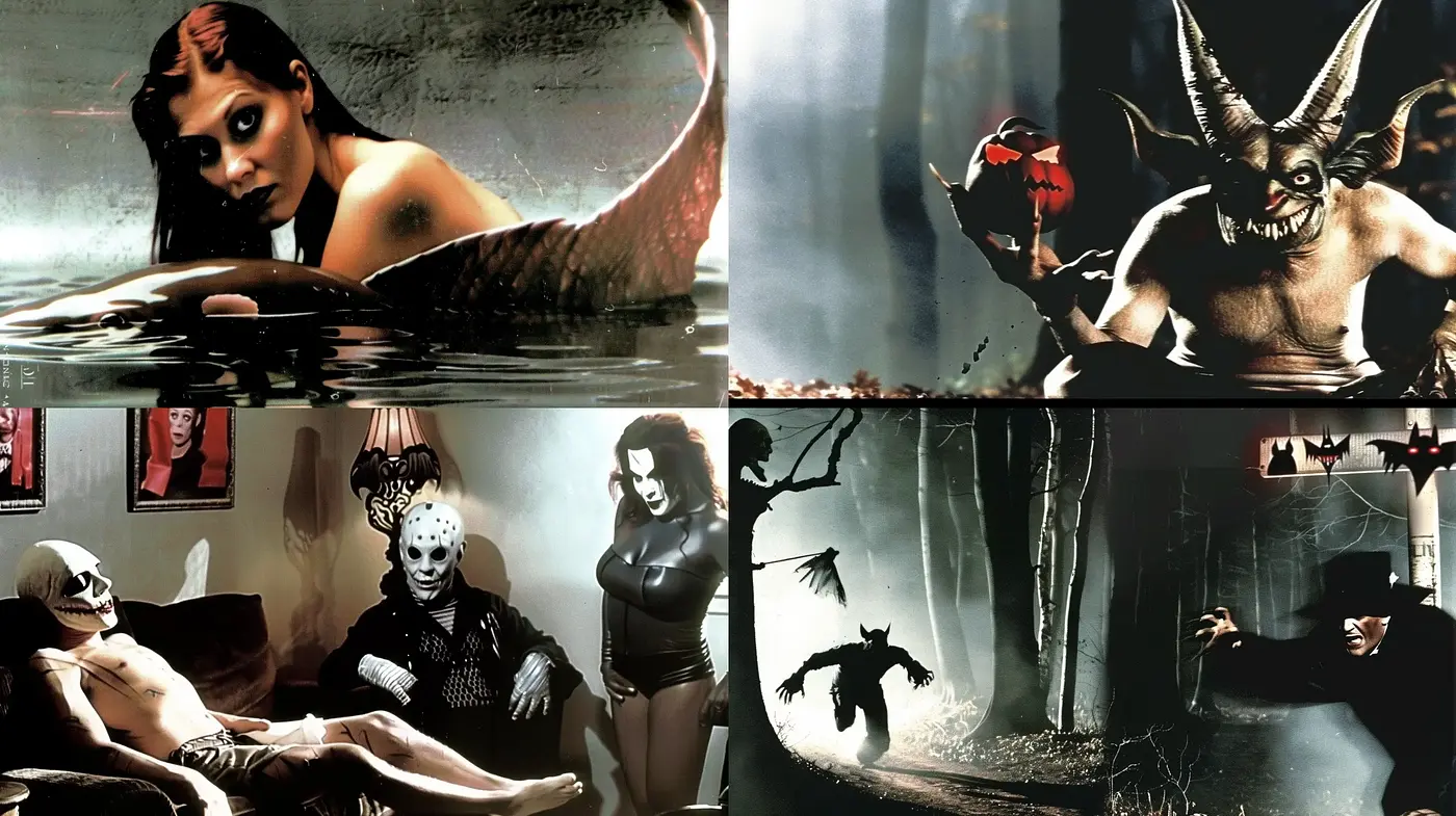 Gothic Elegance and Surrealist Horror Fusion - Midjourney sref style