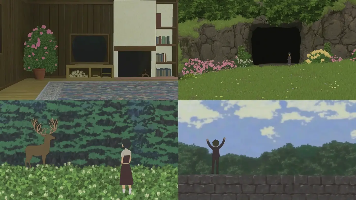 Serene Pastoral Vistas: Harmonizing Nature with a Touch of Nostalgia - Midjourney sref style