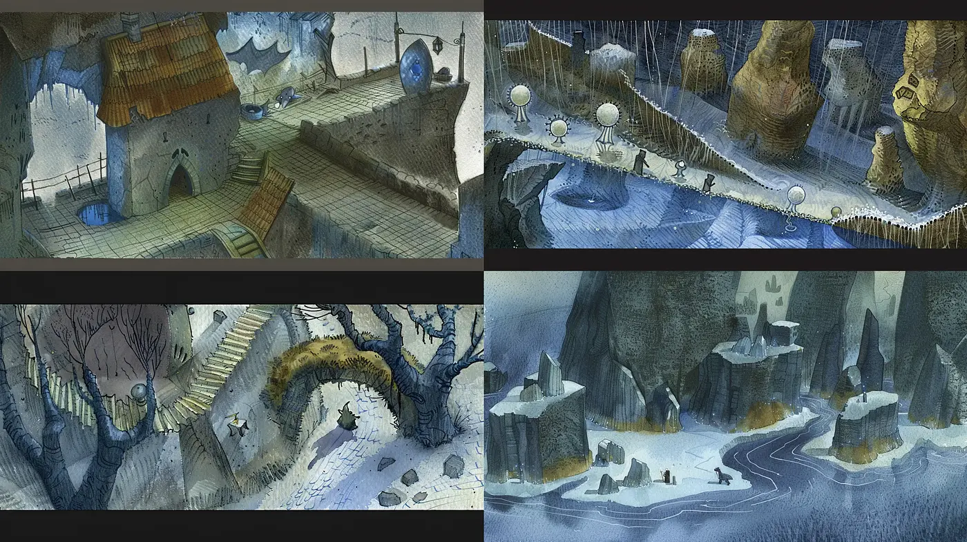 Whimsical Watercolor Dreamscape Fusion - Midjourney sref style