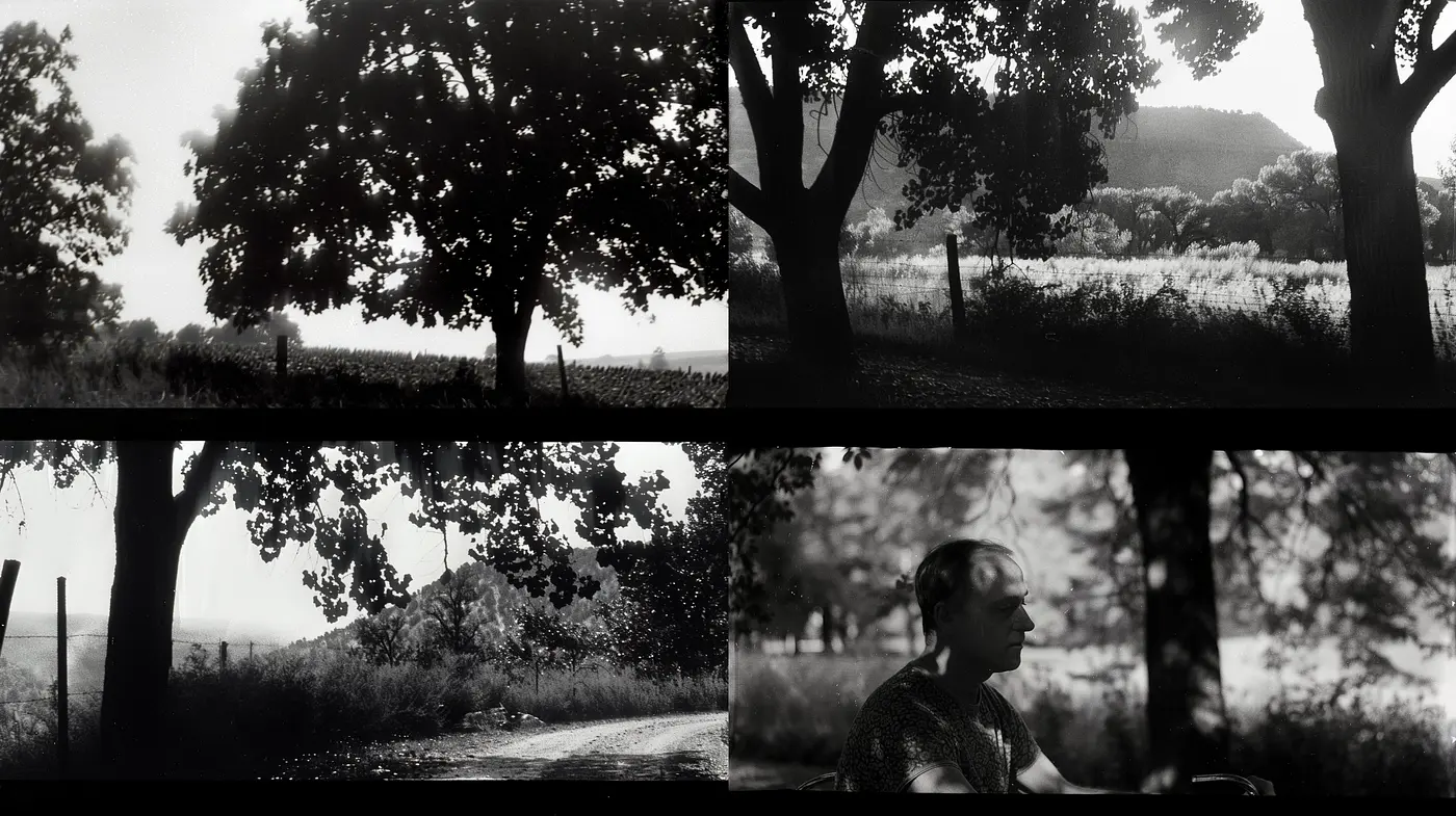Monochromatic Whispers of Nostalgia: A Homage to Bygone Eras in Black and White - Midjourney sref style