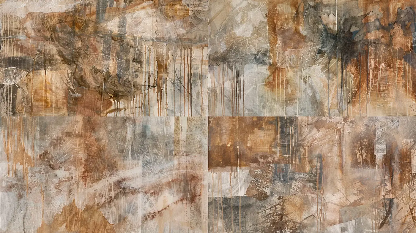 Abstract Terrain: An Exploration of Textural Ambiguity in Earthy Tones - Midjourney sref style
