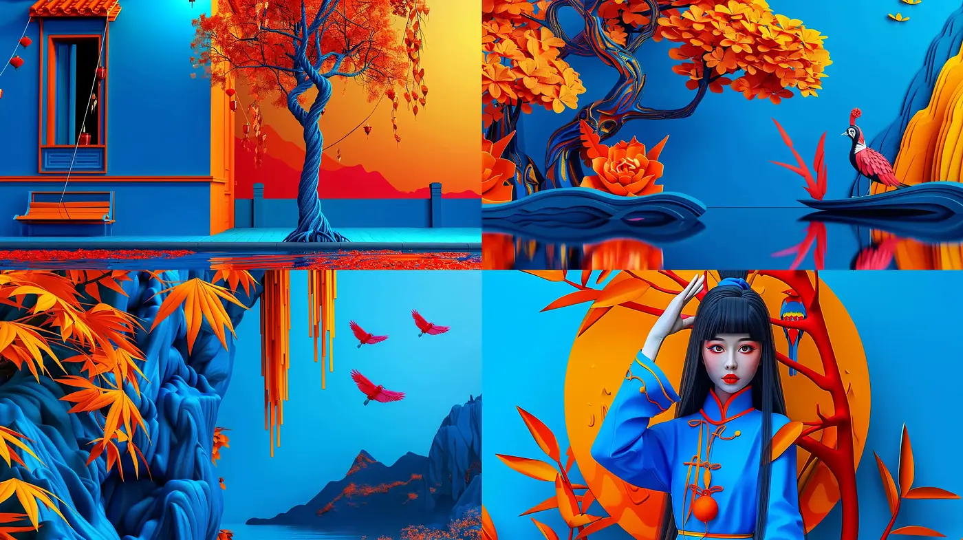 Vibrant Tonal Harmony in Surreal Dreamscapes - Midjourney sref style