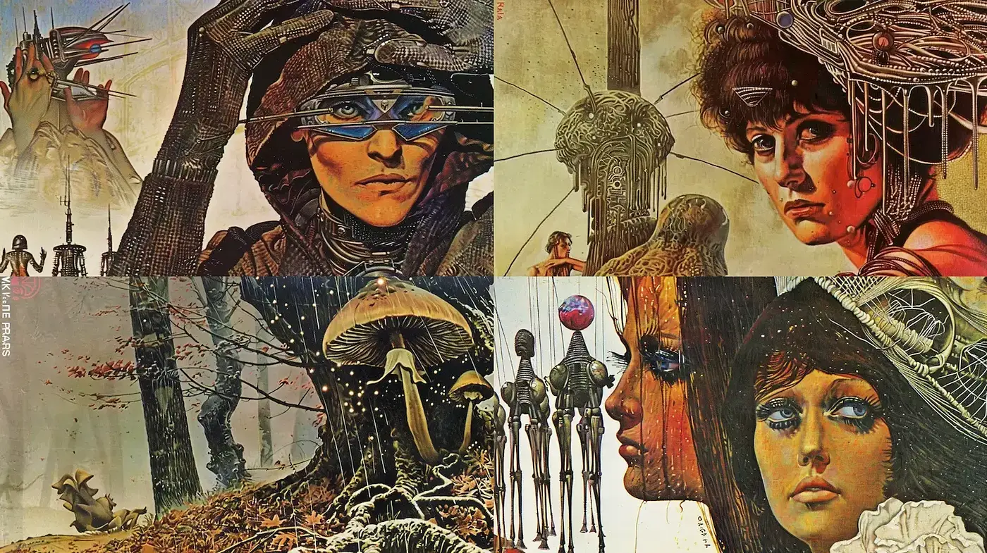 Surreal and Fantastical Imagery with a Retro-Futuristic Vibe - Midjourney sref style