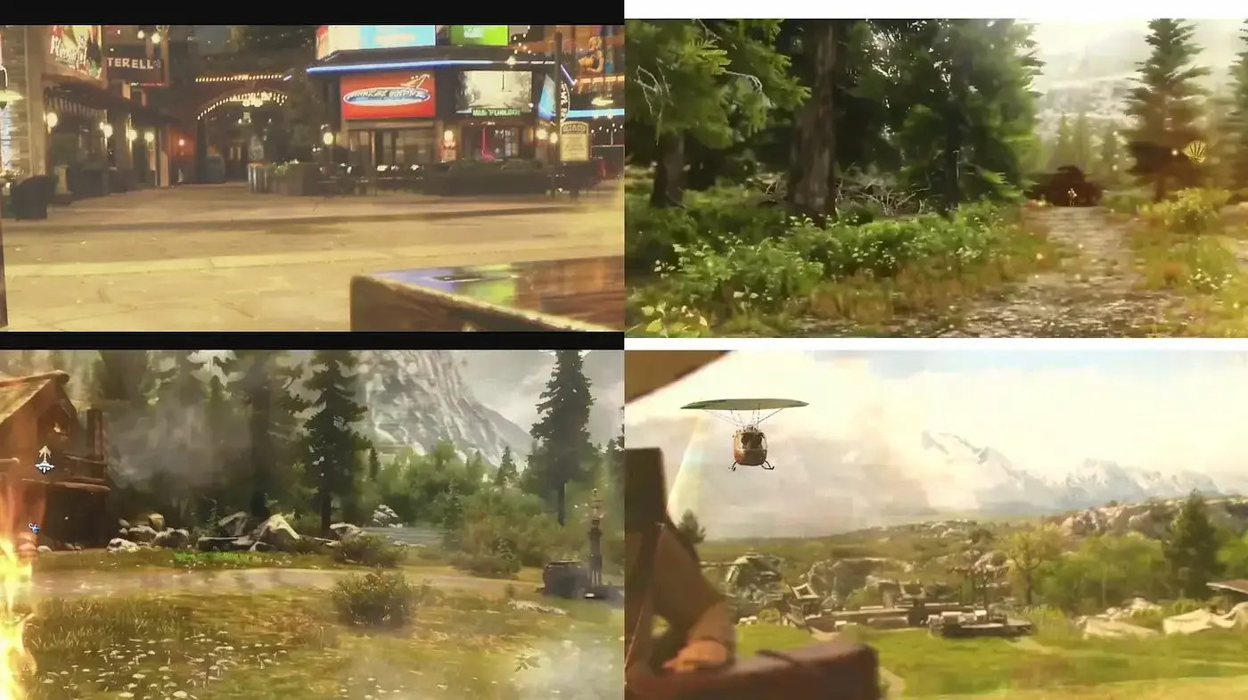 Cinematic Natural Landscapes with a Touch of Urban Nostalgia - Midjourney sref style