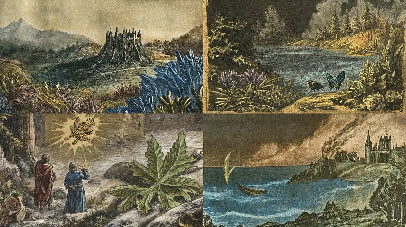 Ephemeral Twilight: A Tapestry of Nostalgic Romanticism - Midjourney sref style