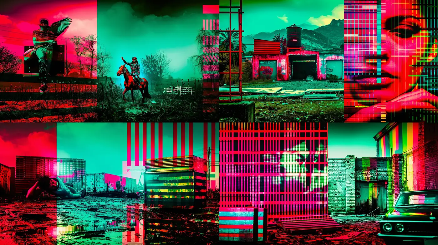 Cyberpunk Dreamscape with Neon Vibrancy - Midjourney sref style