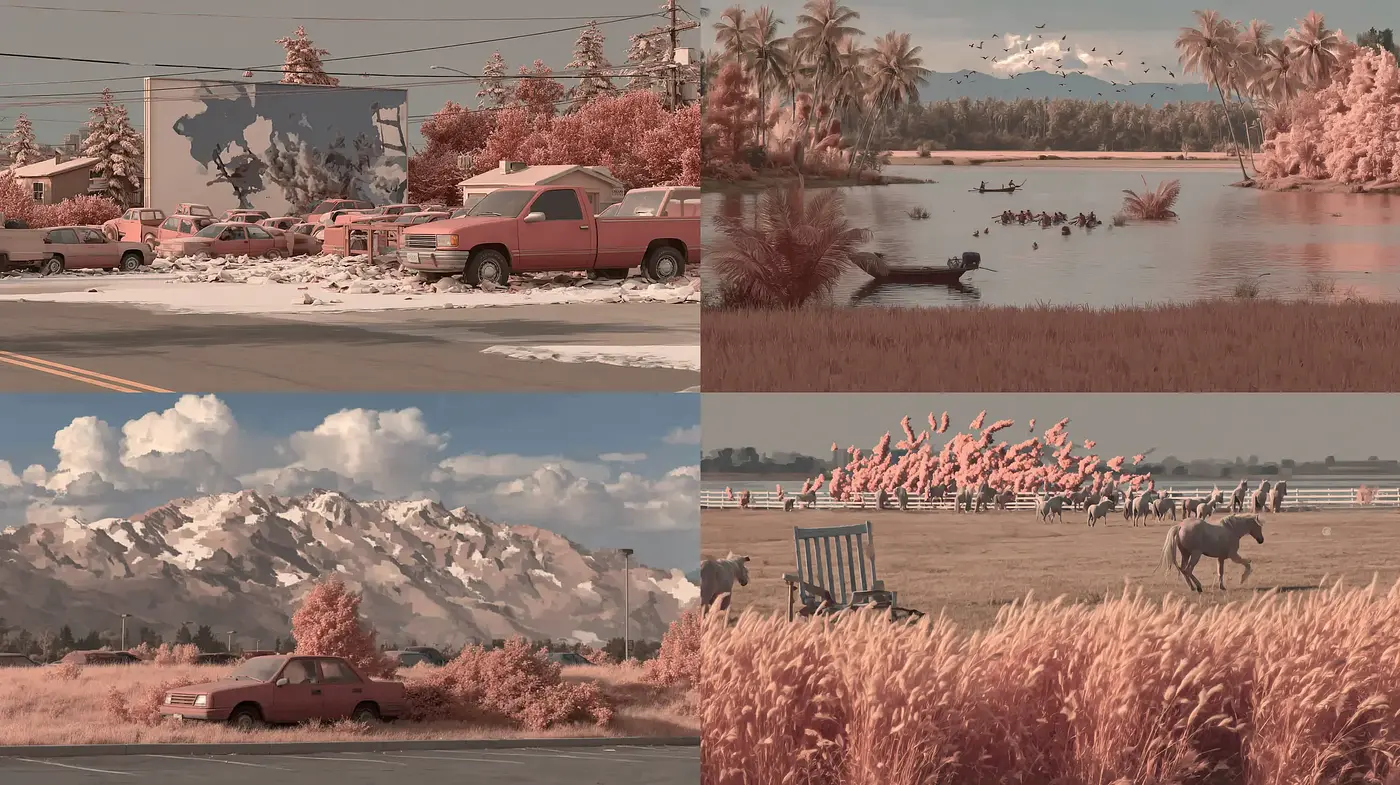 Surreal and Ethereal Landscapes with a Dreamlike Quality - Midjourney sref style