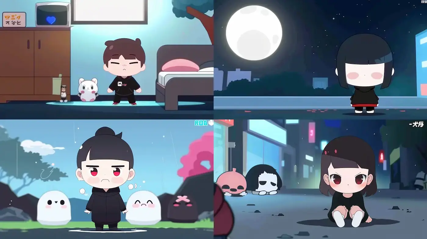 Charming and whimsical animated character style with emotional depth - Midjourney sref style