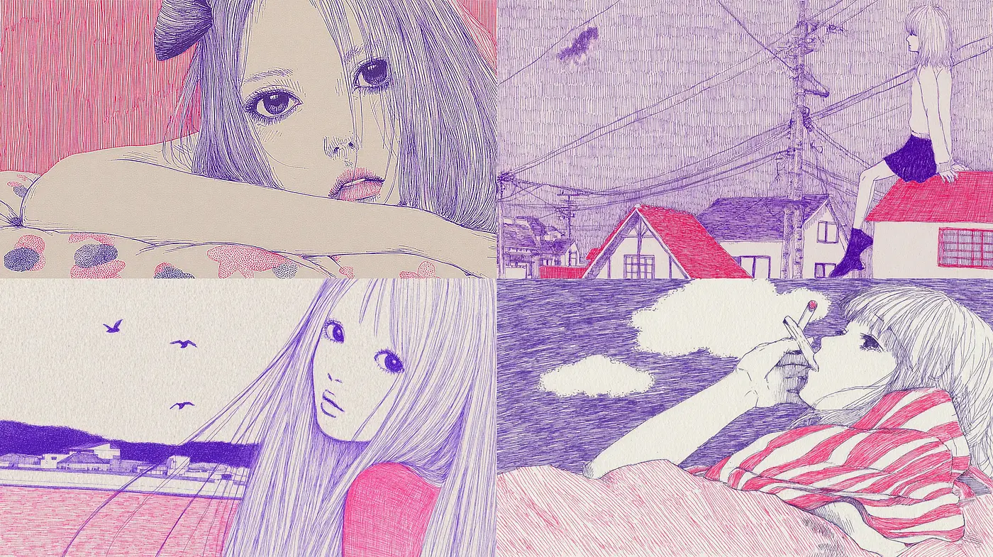Whimsical and Ethereal Illustrative Art with a Dreamlike Quality - Midjourney sref style