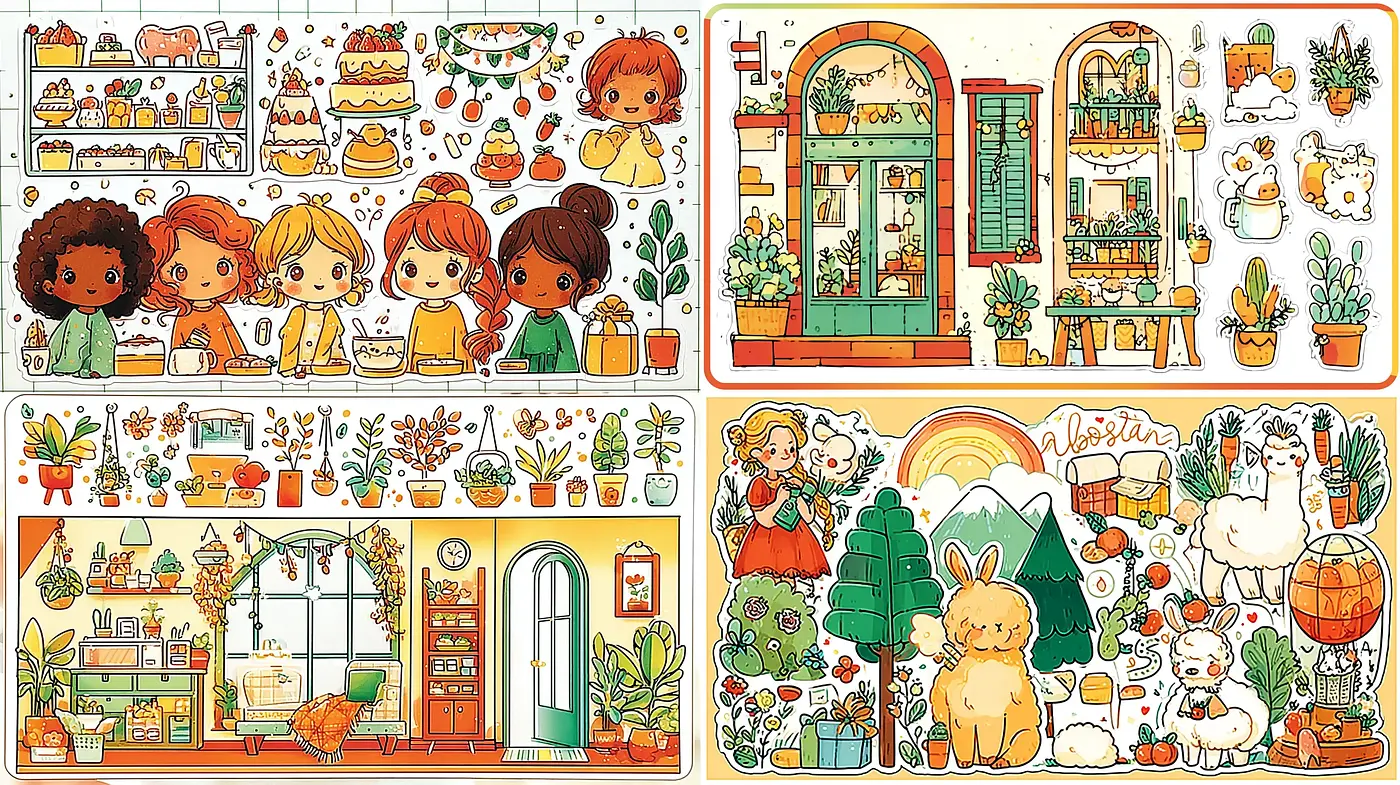 Charming Whimsical Illustrations with a Cozy Atmosphere - Midjourney sref style