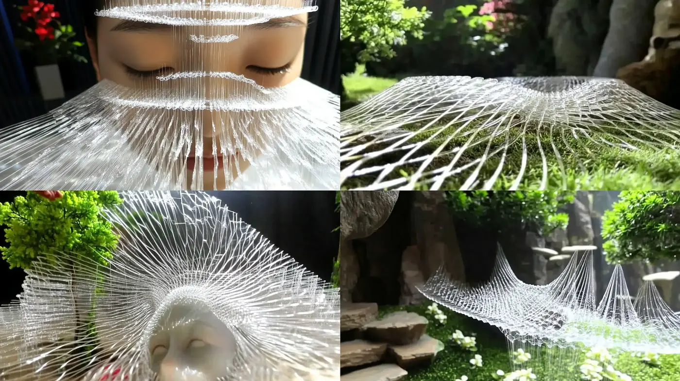Ethereal Luminosity with Translucent Threads - Midjourney sref style
