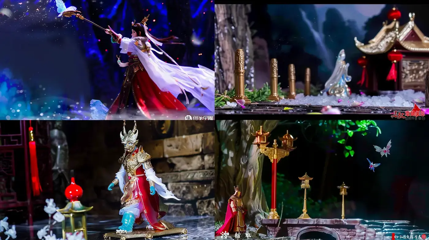 Intricately Crafted Scenes with Mystical Elements and Vibrant Colors - Midjourney sref style