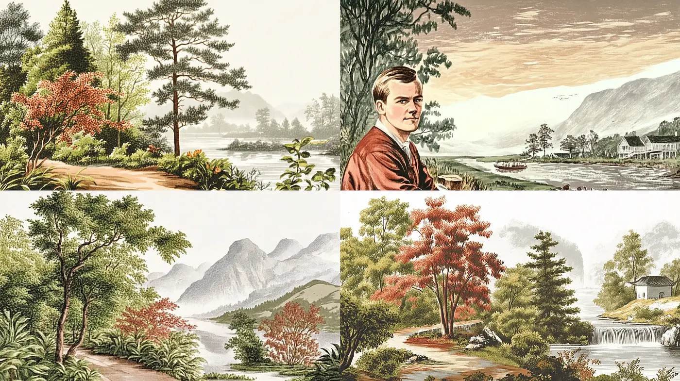 Serene Pastoral Elegance: A Consistent Homage to Traditional Landscape Artistry - Midjourney sref style