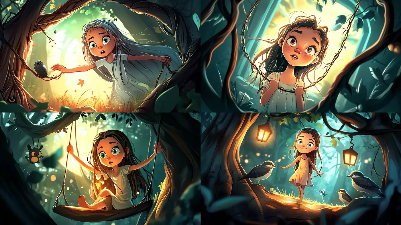 Enchanted Twilight: An Animated Fantasy with a Warm Glow - Midjourney sref style