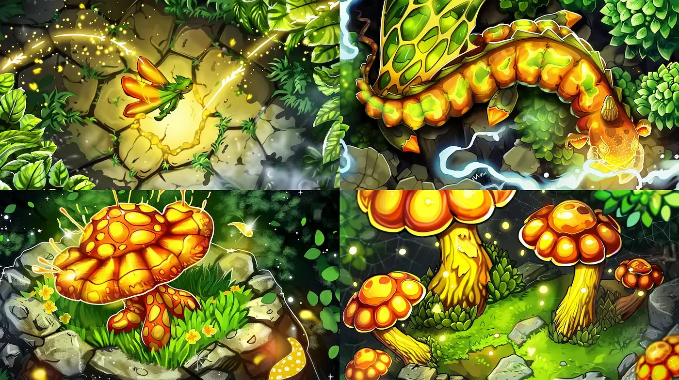 Vibrant and Enchanting Nature Illustrations with a Whimsical Touch - Midjourney sref style
