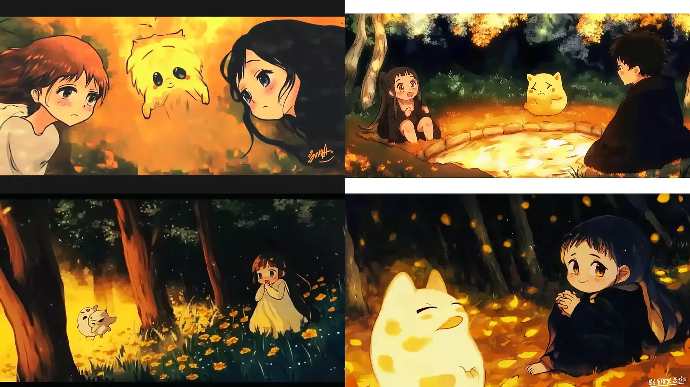Enchanted Twilight Hues with Whimsical Anime Essence - Midjourney sref style
