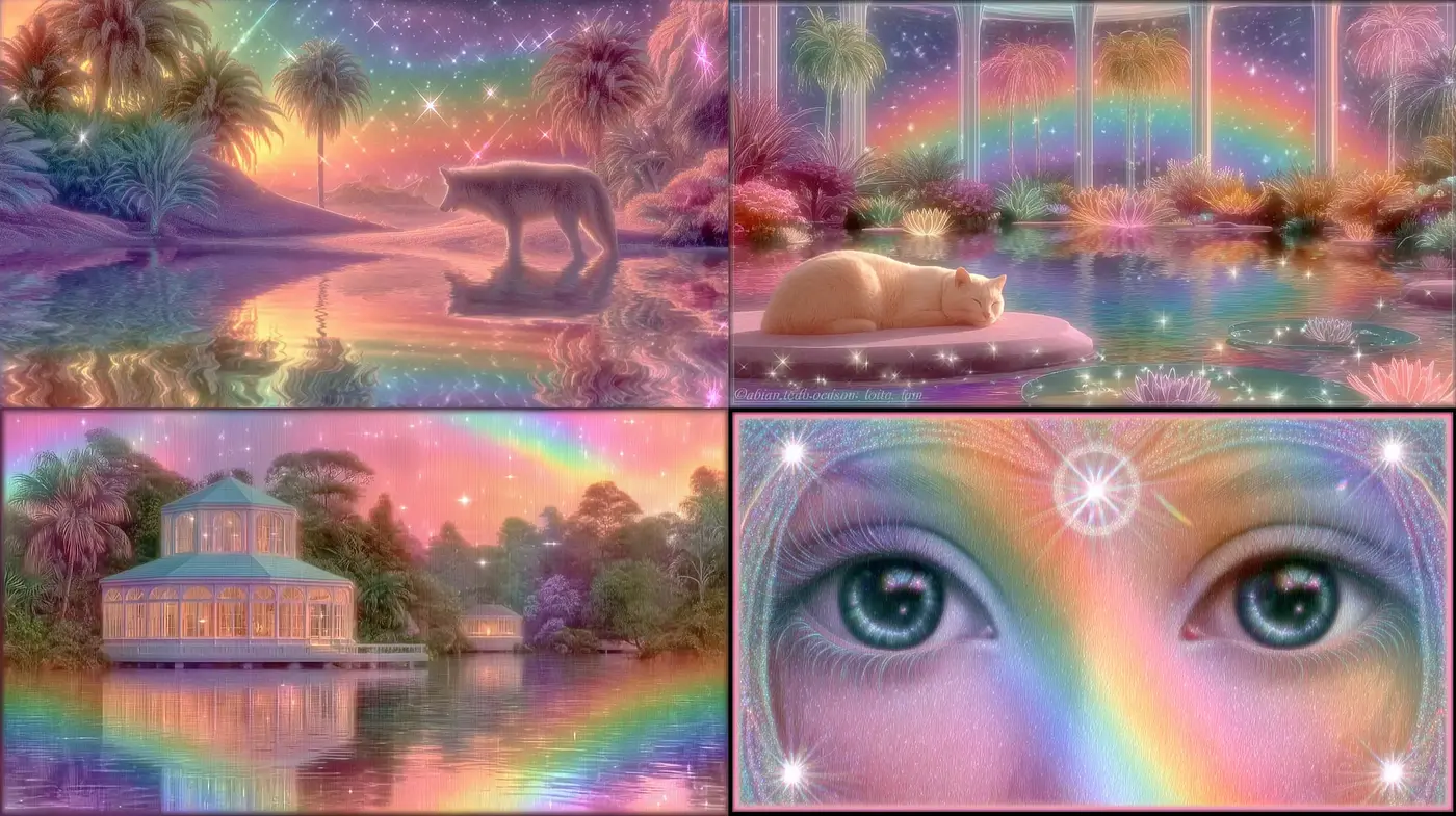 Serene Dreamscapes with Ethereal Aesthetics and Whimsical Touches - Midjourney sref style