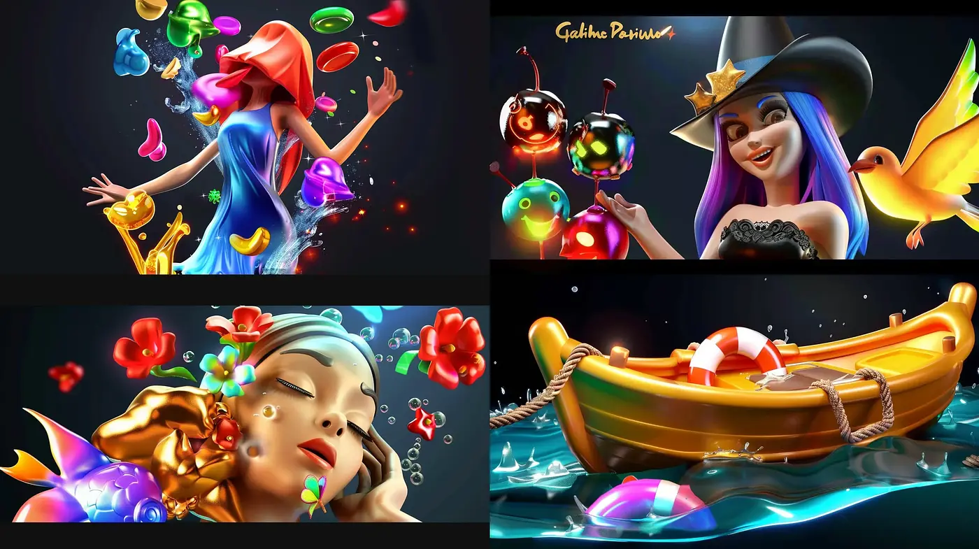 Luminous Fantasia: A Vivid Ode to Surreal Whimsy - Midjourney sref style