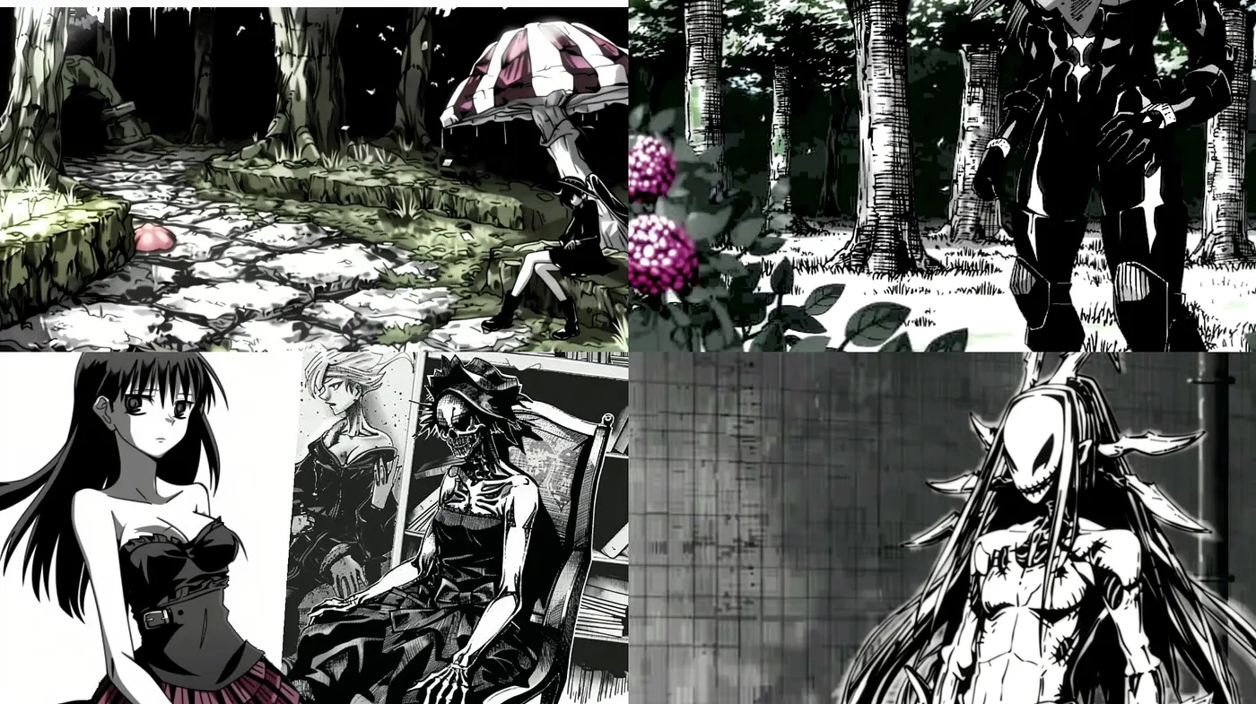 Monochromatic Manga-Inspired Dreamscape - Midjourney sref style
