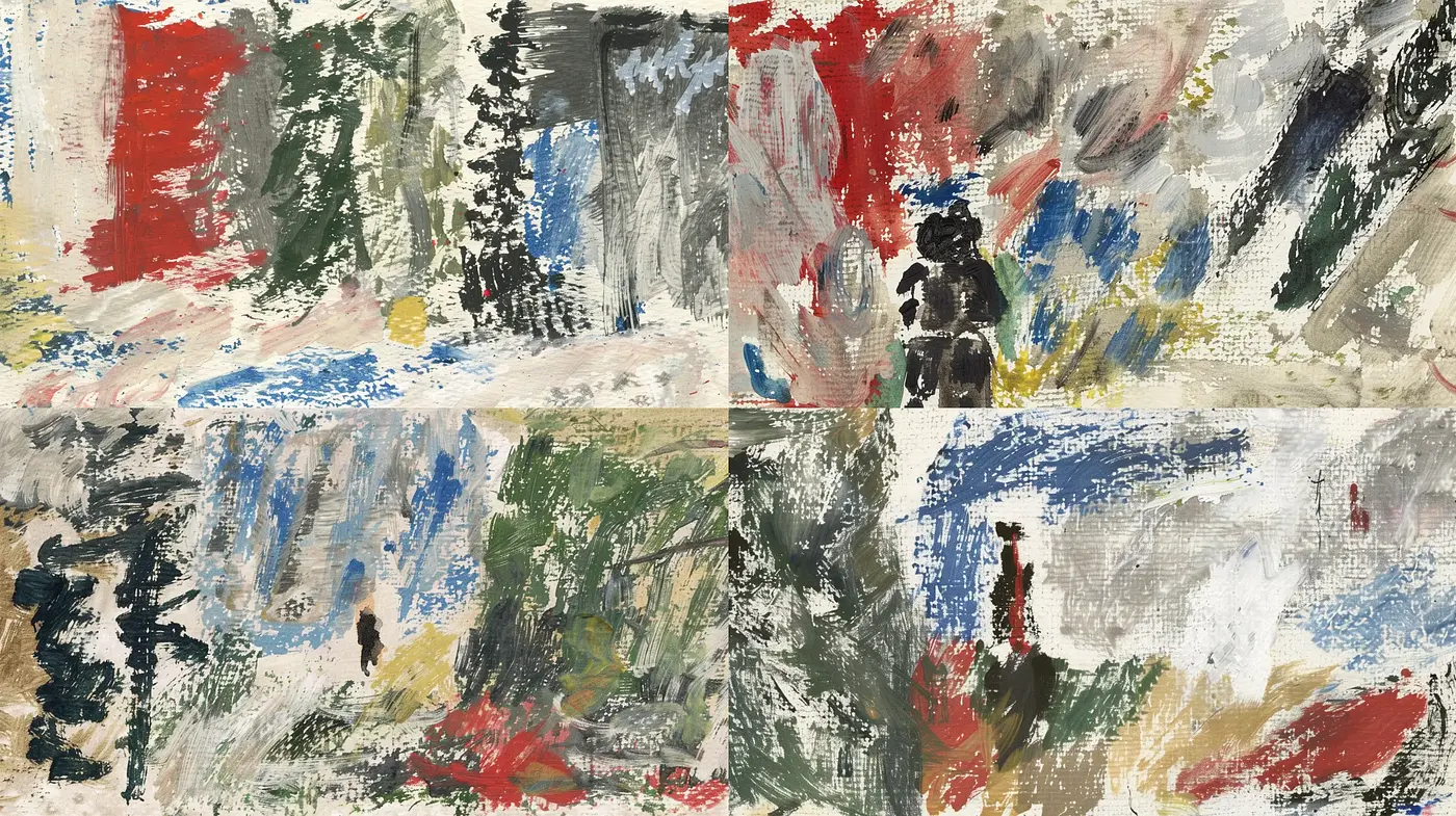 Abstract Expressionist Brushwork with a Modernistic Twist - Midjourney sref style