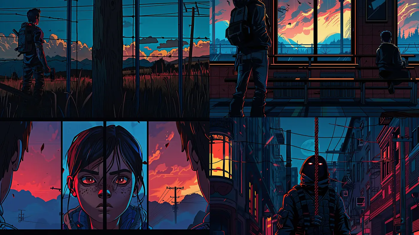 Twilight Hues and Contemplative Shadows: A Study in Evening Serenity - Midjourney sref style