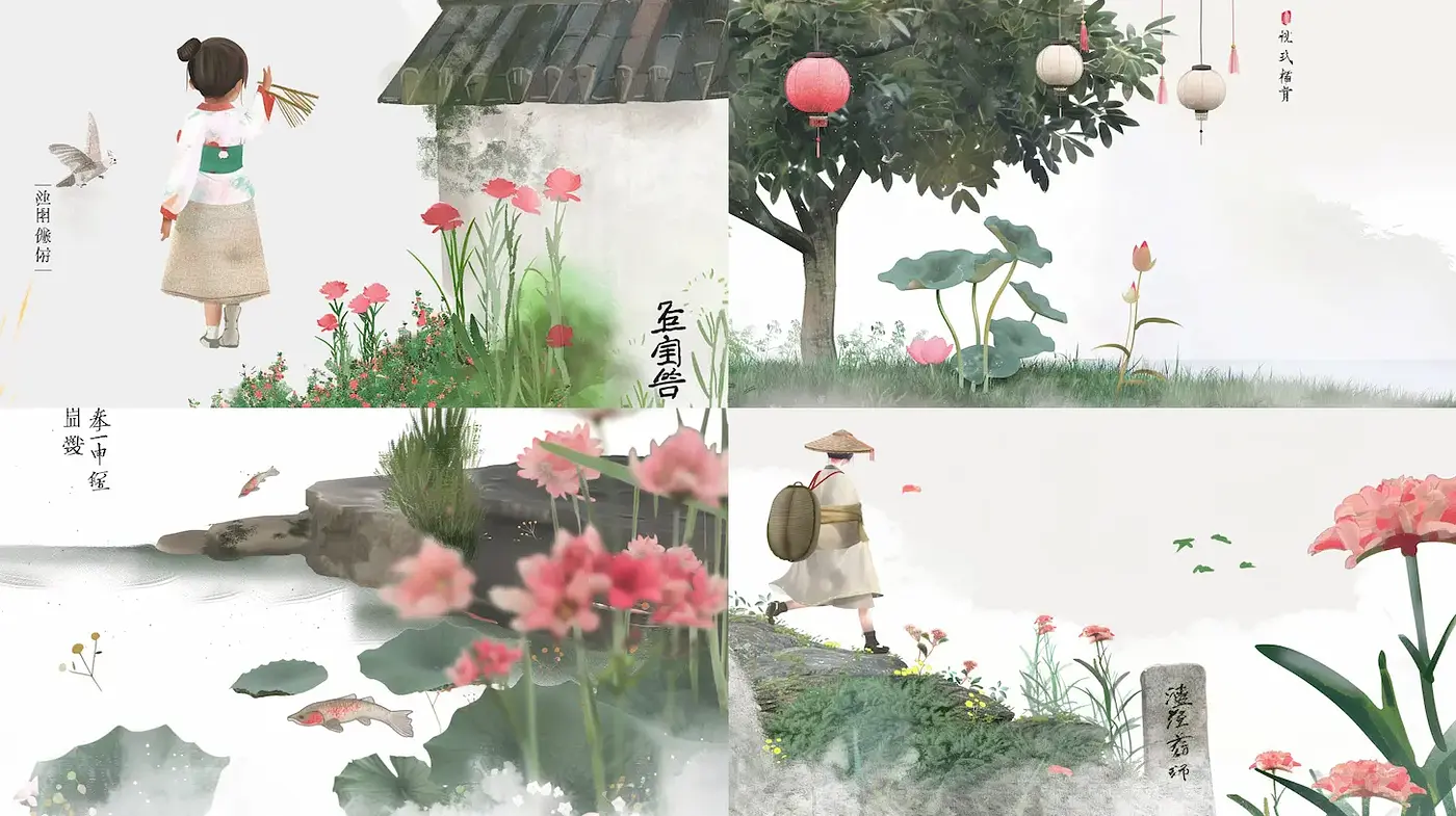 Serene and Ethereal Imagery with Traditional Artistic Influences - Midjourney sref style