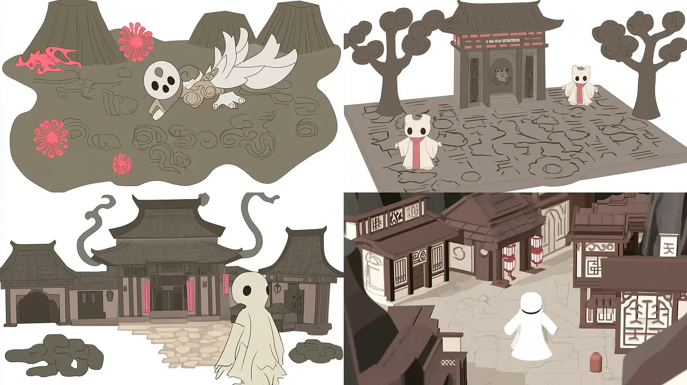 Ethereal Tranquility: A Harmonious Blend of Sepia-toned Mystique and Asian Elegance - Midjourney sref style