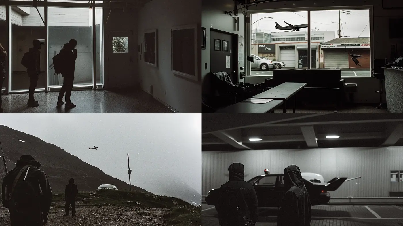 Moody Cinematic Noir: Homage to Understated Drama - Midjourney sref style