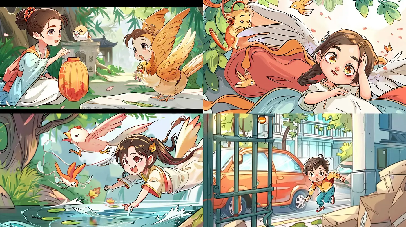 Enchanting Storybook Escapades: A Harmonious Fusion of Whimsy and Vivid Animation - Midjourney sref style