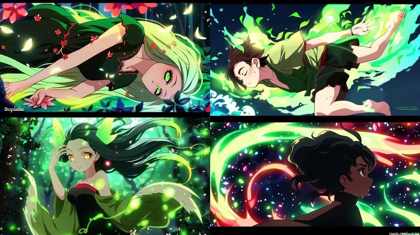 Luminous Dreamscape of Ethereal Anime Elegance - Midjourney sref style