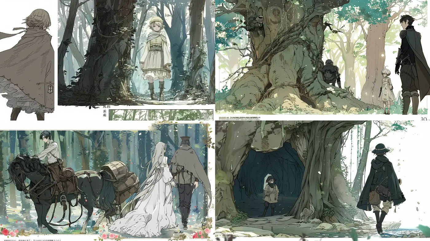 Enchanted Forest Whispers: A Journey through Stylized Fantasia - Midjourney sref style