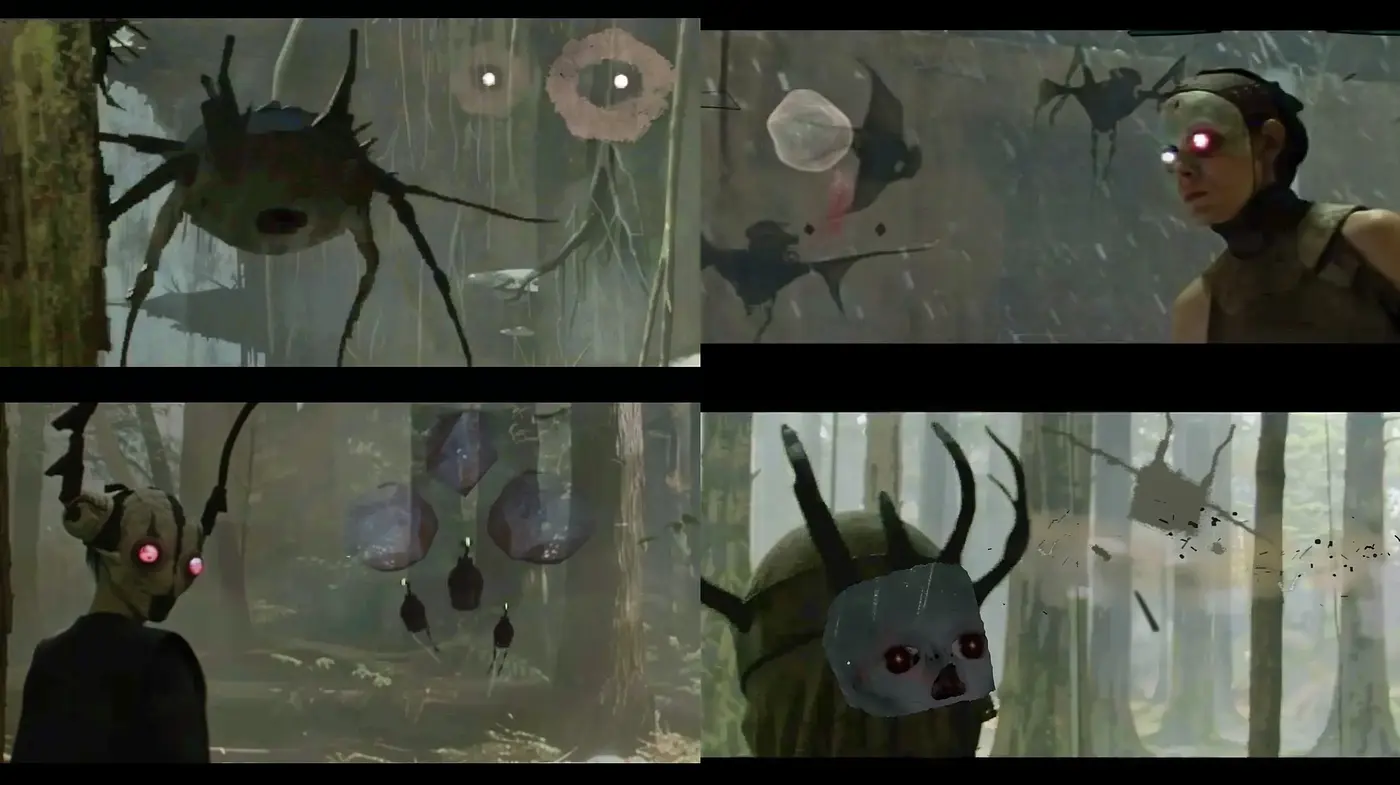 Mystic Forest Ambiance with Surreal Creatures - Midjourney sref style