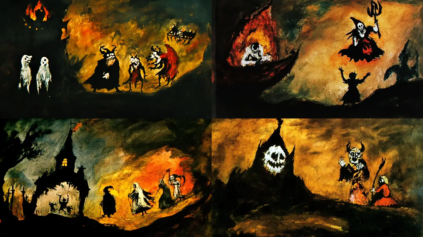 Eerie Nocturnal Hues with Expressionist Undertones - Midjourney sref style